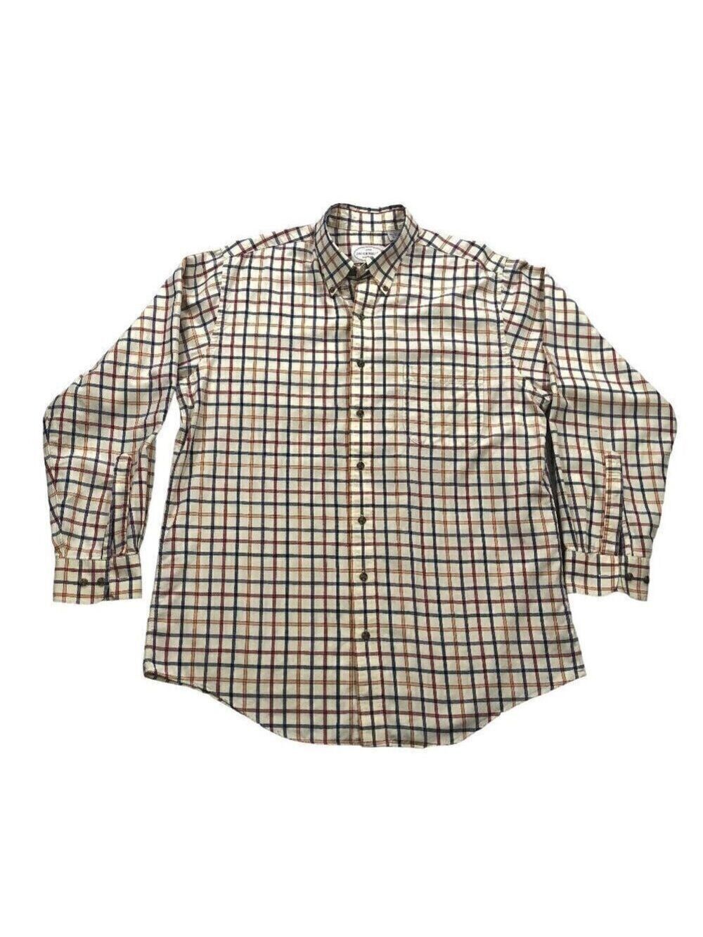 Jacob Miller Men's Windowpane Plaid Long Sleeve Button Down Shirt Size L